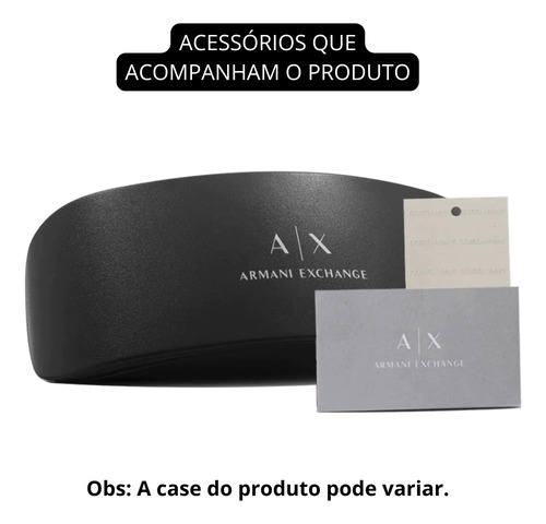 Óculos De Grau Armani Exchange 0ax1034 6000 52 Cor Preto
