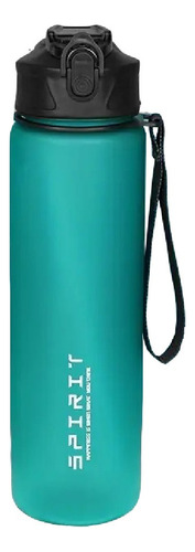 Botella Cilindro Deportiva Agua 750ml Popote Color Turquesa