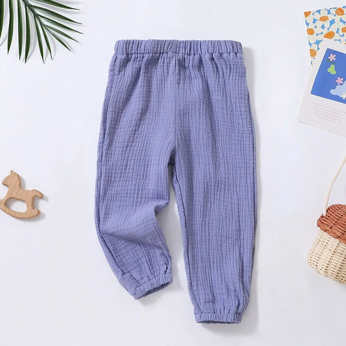 Pantalones Largos De Algodón Y Lino Tipo Bloomers Para Bebés