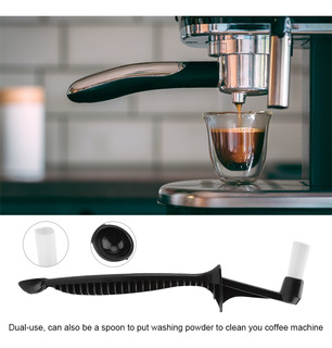 Cepillo de limpieza 2 en 1 Cepillo Molinillo de máquina de café Cepillo de limpieza Herramienta de cafetera 