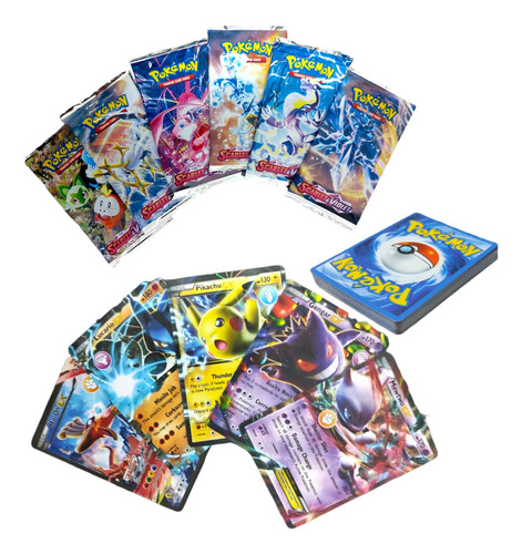 Pack X6 Sobres Cartas Pokemon Tcg Escarlata Y Purpura Compat