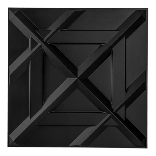 Art3d Panel Pared 3d Pvc Azulejo Decorativo Negro 12 1.7