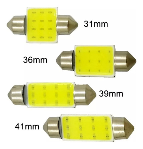 Bombillo Techo Led Cob Tipo Sofito Festoonfusible 12v X 2