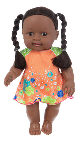 Juguete De Vinilo Negro Para Bebés, Linda Muñeca Negra Rizad