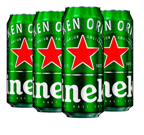 Cerveza Heineken Lata Rubia 710ml X4 Unidades Bebidas