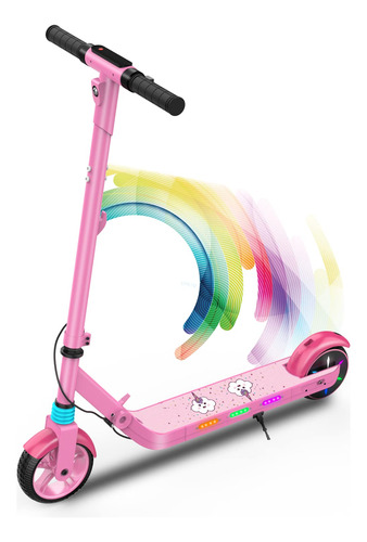 Patinete Electrico Aovopro Para Niño 6 12 Año Luz Led Arco