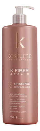 Shampoo Reestruturador De Fios K.fiber Repair 500ml Kostume
