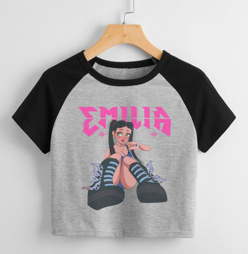 Remera Emilia Mernes Muñeca Pupera Corta Anime Cartoon Mujer