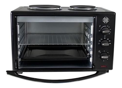 Imagen 3 de 4 de Horno De Mesa Eléctrico Telefunken Tf-e562ca 56l Negro 220v
