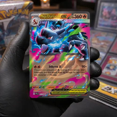 Carta Pokémon Mega Charizard X Ex 013/094 + Brindes Original