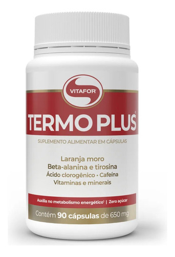 Termoplus 90 Capsulas Com Cafeína Vitafor