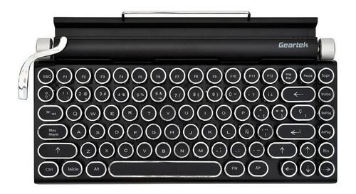 Imagen 3 de 3 de Teclado Vintage Luz Bluetooth Geartek.