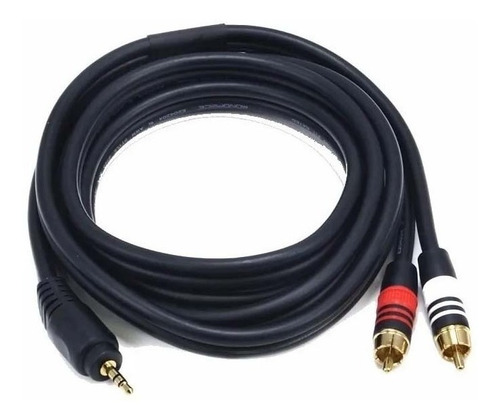 Cable De Audio Plug De 3.5 Mm A 2 Rca 1.8 Mts Reforzado