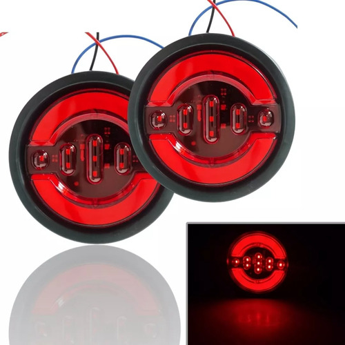 X6 Luz Led Trasera 12/24v Auto Camión Blanco Ámbar Rojo