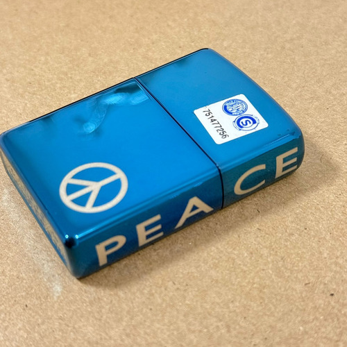 Encendedor Zippo Peace On The Side / Logo Paz Original Celeste Peace On The Side - Logo De Paz