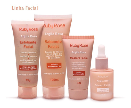 Imagem 5 de 6 de Kit Sabonete + Máscara Facial Argila Rosa Ruby Rose