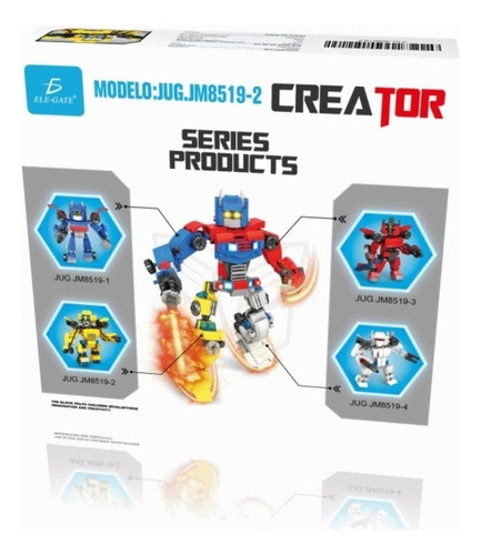 Juguete De Bloques Robot Transformer Armable 130 Pz T3272
