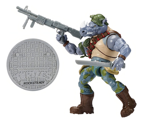 Tortugas Ninjas Mutantes Figuras Leonardo Vs Rocksteady 2021