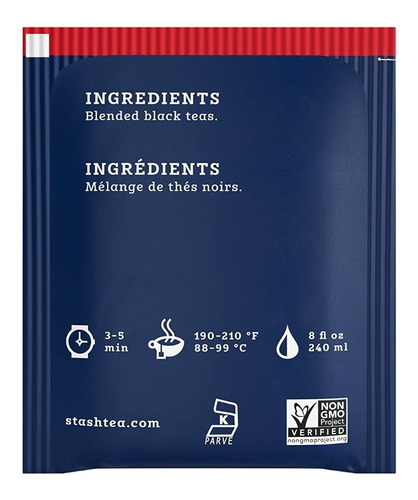Te Stash English Breakfast Black Tea 30 Bolsitas Excelente