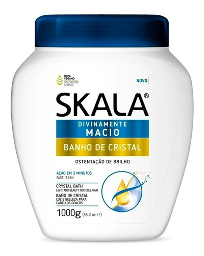 Crema Skala Mascara Baño De Cristal Brillo Vegano X 1kg