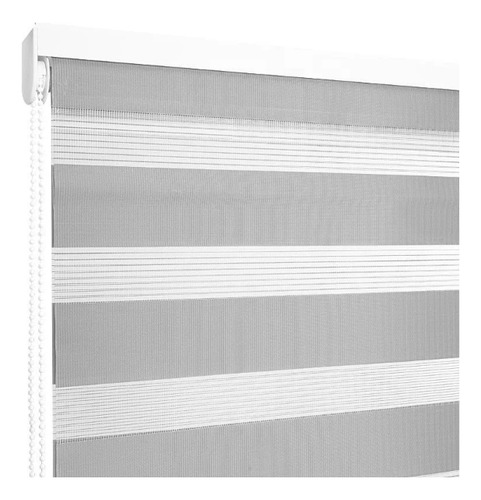 Cortinas Roller Duo Con Cenefa Noche Y Día 100x200 Gris