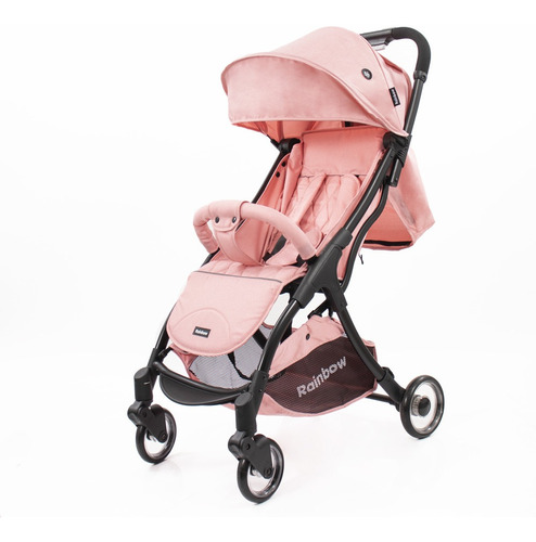 Cochecito De Paseo Para Bebé Rainbow Cloe Compacto Ultraliviano Autoplegable Gris