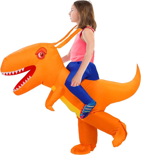 Disfraz Inflable De Dinosaurio T-rex Para Niños 9 A 16 Años