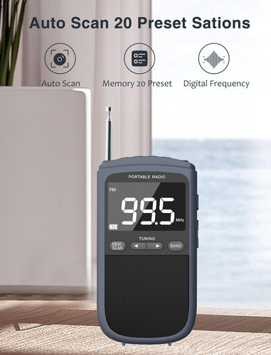 Am Fm Walkman Radio:900mah Rechargeable Portable Transist...