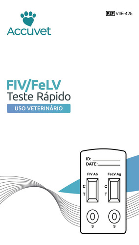 Teste Rápido Accuvet Fiv/felv - C/10 Testes