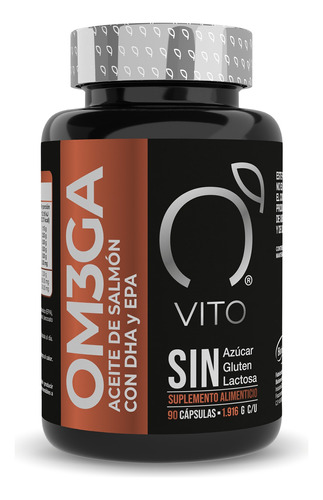 Omega 3 Salmon Oil | Dha Y Epa | Frasco Con 90 Caps | Vito