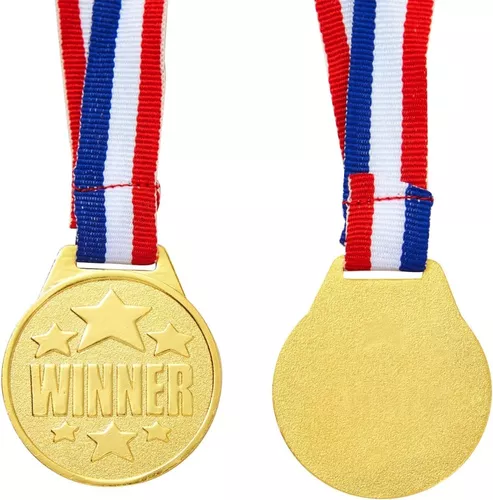 Medallas de fútbol para niños, 12 piezas de medalla de premios de metales  dorados para juegos de fútbol deportivos para niños, recuerdos de fiesta de