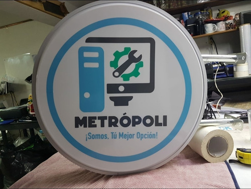 Letrero Luminoso Redondo Personalizado 80cm