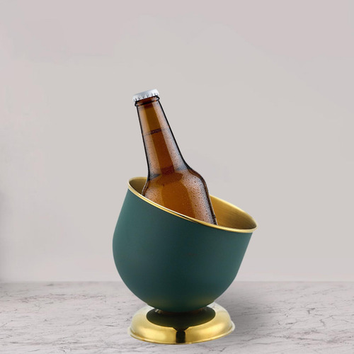 Balde De Gelo Home Bar Acessórios Altura 20cm Verde Escuro