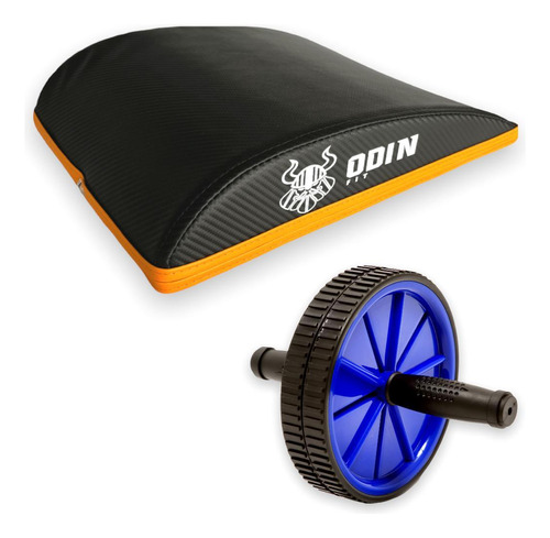 Kit Roda Abdominal E Almofada Abmat Apoio Lombar Odin Fit