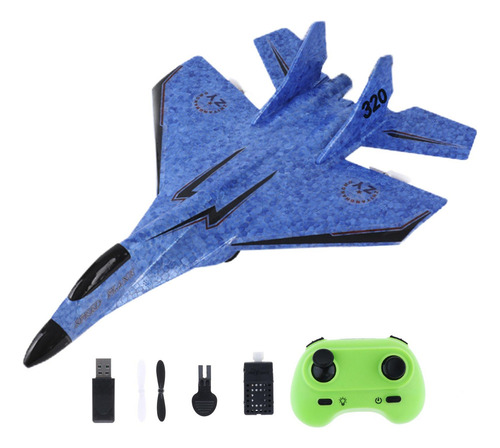 2 Ch Rc Avión Espuma Rc Avión Al Aire Libre Juguetes Azul