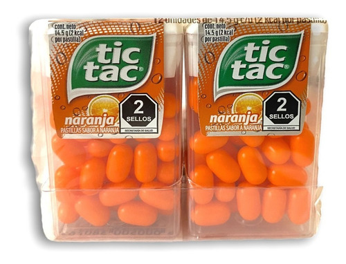 Tic Tac Sabor Naranja Pastillas Dulce Caramelo Pack 12pz