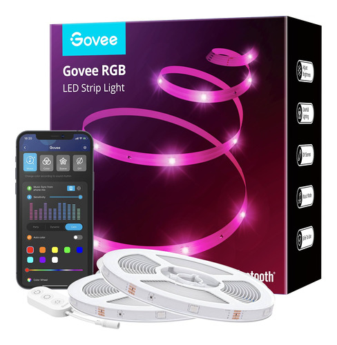 Govee Tira De Luces Led De 130 Pies, Luces Led Rgb Bluetooth