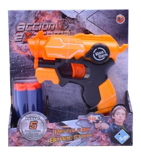 Pistola Lanza Dardos Mini Blaze Storm Duende Azul Simil Nerf