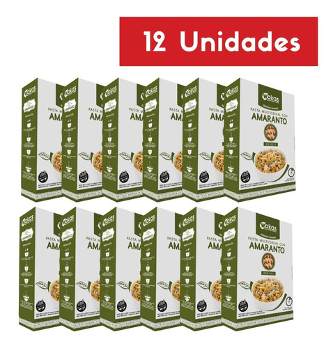 Pastas Fusilli Multicereal Gluten Free Wakas 12x250 G.