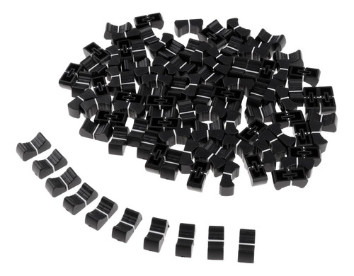 100 Unids 8mm Fader Knob Caps Táctil Slider Ribbed Mixer