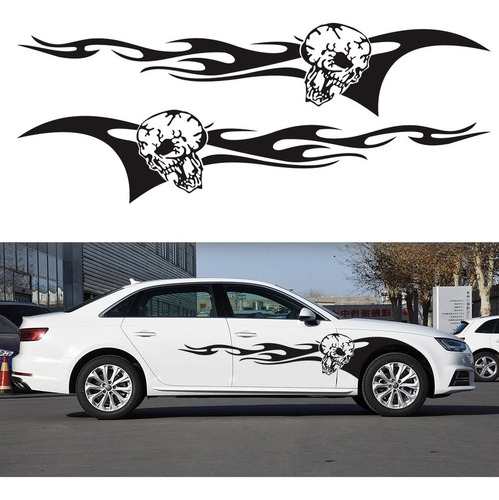 Conjunto De Adesivos De Carro D-964 Com Desenho De Caveira E