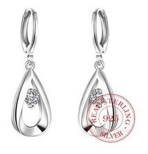 Aros Colgantes De Plata Esterlina 925 Para Mujer, Aretes Lar