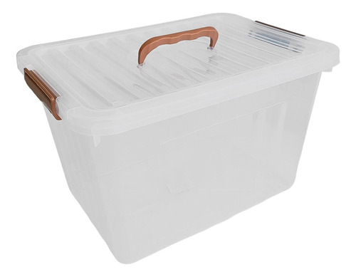 Caja Organizadora Plastico Apilable Tapa Con Trabas Mediana