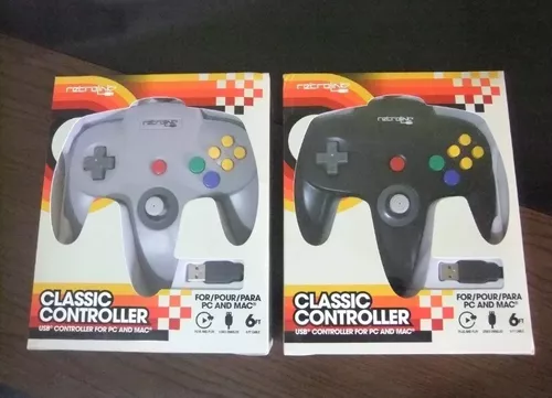 CONTROLE NINTENDO 64 - USB - PC - CORES - ANALÓGICO PADRÃO