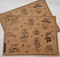 Comprar 1000 Individuales Impreso Frase Genericos Kraft 80gr 22 X 32