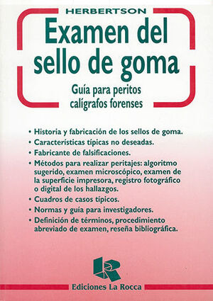 Libro Examen Del Sello De Goma Original