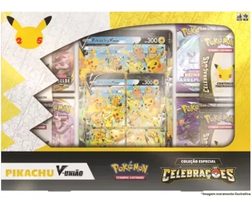 Cartas Pokemon Box Pikachu Coleção Especial Pikachu V Original Copag