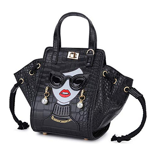 Enjoinin Novelty Lady Face Purses And Handbags For Women Cas