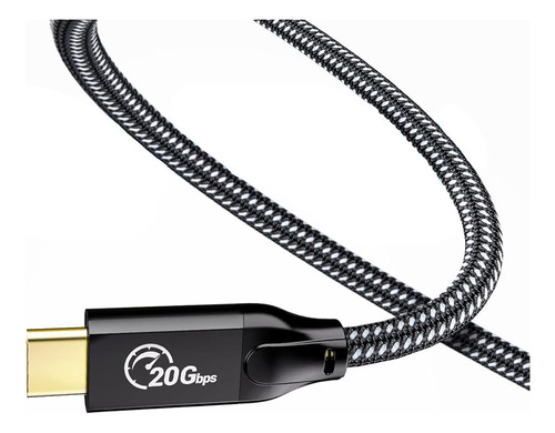 Nylon Trenzado + Dorado Cable 1m Usb-c 3.2 Video 4k@60hz Pc