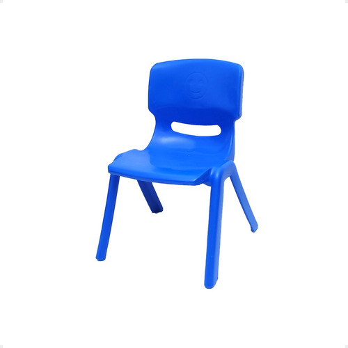 Set X12 Sillas Infantil Niños Plasticas Reforzada Apilable Azul